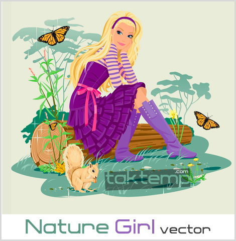 Nature-Girl-vector