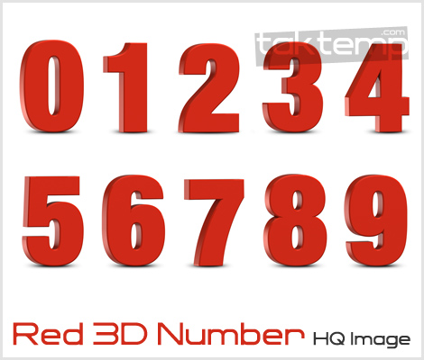 Red-3D-Number-HQ-Image