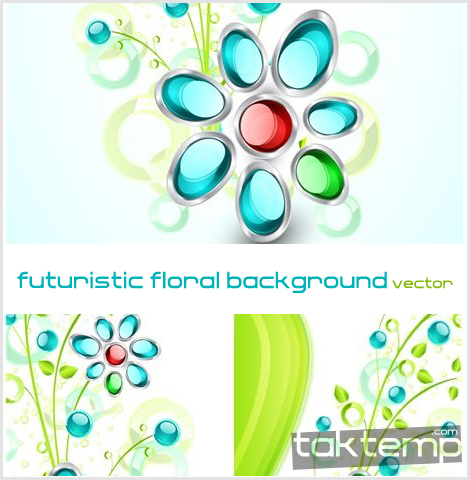 futuristic-floral-background-vector